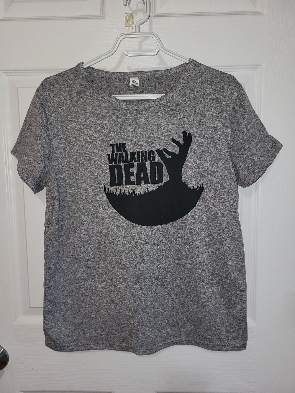 (S)The Walking Dead Gray Graphic Short Sleeve Tee